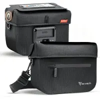MIVELO Lenkertasche - 100% Wasserdicht & mit Handytasche - 7 Liter - Schwarz Reflektierend