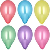 Papstar Luftballonsfarbig sortiert Metallic Metallic