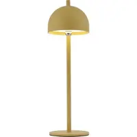 Schöner Wohnen LED-Akku-Tischlampe Bellies Blütenzauber IP54 Bellies, dimmbar, gelb / orange, für Wohn- / Esszimmer, Metall, Skandinavisch