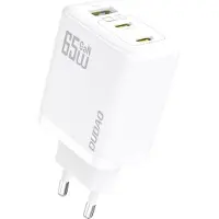 Dudao A29 65W GaN-Wandladegerät 2 x USB-C + 1 x USB-A - Weiß