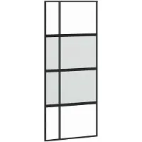 vidaXL Schiebetür Schwarz 90x205 cm Hartglas und Aluminium