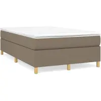 Syfax Boxspringbett mit Matratze Taupe 120x200 cm Stoff
