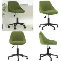 vidaXL Bürostuhl Drehbar Hellgrün Samt