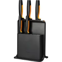 Fiskars - FunctionalForm Messerblock mit 5 Messern - Schwarz