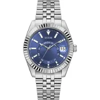 GUESS Armbanduhr Herren Jaden Silver Tone Multi-function Date Watch Silber GW0977G1