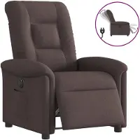 vidaXL Relaxsessel Elektrisch Dunkelbraun Stoff