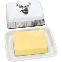 MamboCat Alois Butterdose mit Deckel aus Porzellan