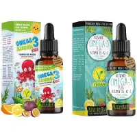 Naturecraft Omega-3 Duo-Set – Algenöl Tropfen Kids + Vegan 40 ml