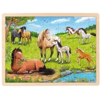Goki Einlegepuzzle Sommer auf der Pferdewiese