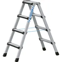 Zarges Comfortstep B Stehleiter mit gepolsterter Stufen-Vorderkante 2x4 Stufen