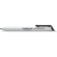 Staedtler Lumocolor 768, Schwarz, Rundspitze, Schwarz, Weiß, Medium, 3 mm, Glas, Hartholz, Leder, Metall, Papier, Stein