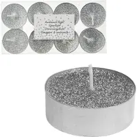 PerfectLED Weihnachts-Teelicht-Set mit 8 Stück in Silber