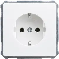 ELSO Fashion Schuko Kombi mit 215004 Schraubklemmen reinweiss