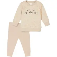 Schiesser Pyjama Baby Anzug Langarm in Sand | Gr.: 86/92