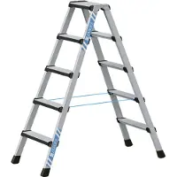 Zarges Comfortstep B Stehleiter mit gepolsterter Stufen-Vorderkante 2x5 Stufen