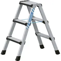 Zarges Comfortstep B Stehleiter mit gepolsterter Stufen-Vorderkante 2x3 Stufen