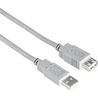 Hama 00200906, 3 m, USB A, USB A, USB 2.0, 0,48 Gbit/s, Grau