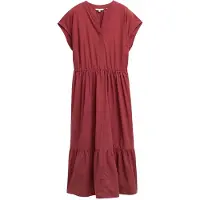 Tom Tailor Solid Volants ärmelloses Kleid