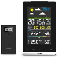Hama 00222239 Digitale Wetterstation Schwarz Akku