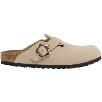 Birkenstock Kaufen Sie die Boston Flower Buckle Beige bei Kicksshop. Bequeme beige Kinder-Slipper mit ikonischem Fußbett und stilvoller Schnalle.