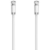 Hama SAT-Anschlusskabel, F-Stecker - F-Stecker, 5,0 m, 90 dB, Weiss
