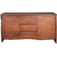 Sam Sideboard Baumkante 170 x 45 x 90 cm Akazienholz massiv nussbaumfarben DAHLIA