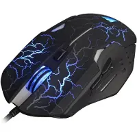 WASDkeys - M200 - Souris de jeu laser filaire RGB noire