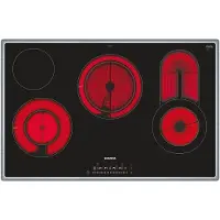 Siemens ET845FCP1D, Schwarz, Edelstahl, Integriert, Keramik, Glaskeramik, 5 Zone(n), 5 Zone(n)