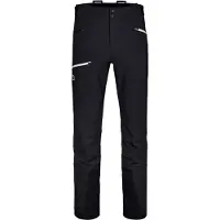 Ortovox - Winddichte und wasserabweisende Skitourenhose - Pizol Pants M Black Raven für Herren aus Softshell - Größe L - schwarz