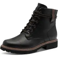 Tamaris Damen Stiefel Vegan Boots Schaftschnürung 1-25262-45, Größe:40 EU, Farbe:Schwarz