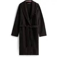 Tommy Hilfiger Waffle Bathrobe Black Größe: XL | Nachtwäsche Outlet | Herren | Schwarz