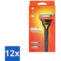 Gillette Fusion 5 Rasierklingen – Ergonomisches Design – 2 Ersatzklingen - Vorteilspack - 12 Stücke