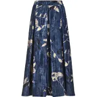 MADELEINE Midirock "Samtrock Eleganter Midirock mit floralem Design" Samtrock in Midilänge mit floralem Print