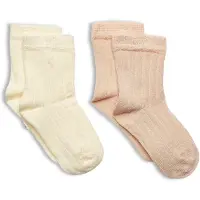 Minymo Ankle Sock - rib (2-pack) off white (120) 15\\18
