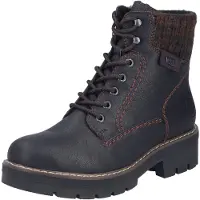 Rieker Corrales Damen Schnürstiefel schwarz Kunstleder - Größe: 41