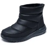SKECHERS Winterboots "ON-THE-GO STELLAR", Damen, Gr. 38, wärmend, schwarz (schwarz, uni), Lederimitat, Schuhe Winterboots, Snowboots mit gestepptem Schaft