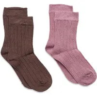 Minymo Ankle Sock - rib (2-pack) orchid haze (583) 35\\38