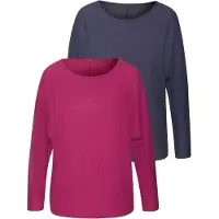 Vivance Langarmshirt "in modischer Struktur-Optik" 2er-Pack, aus pflegeleichter Strickqualität mit Viskose