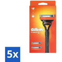 Gillette Fusion 5 Rasierklingen – Ergonomisches Design – 2 Ersatzklingen - Vorteilspack - 5 Stücke