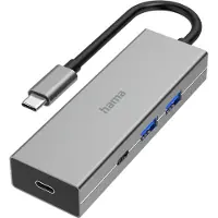 Hama 00200136, USB 3.2 Gen 1 (3.1 Gen 1) Type-A + Type-C, USB 3.2 Gen 1 (3.1 Gen 1) Type-A, USB 3.2 Gen 1 (3.1 Gen 1) Type-C, 5000 Mbit/s, Grau, 0,15 m, 100 W