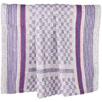 Sito 10 Geschirrtücher 90 cm x 45 cm weiß/violett Grubentuch