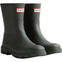 Hunter Gummistiefel Downpour Short Wellington Damen Dark Olive-Schuhgröße 42