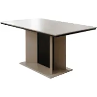 Finori Novara 80A Auszugstisch, sand / schwarz Maß: B x H x T ca. 160-200 x 76 x 90