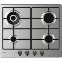 Candy Classic CHW6BR4WTX, Edelstahl, Integriert, 60 cm, Gaskochfeld, Edelstahl, 4 Zone(n)