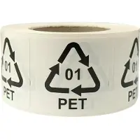 Transpak Etiketten f.Italien Masse 35x35mm Haftfolie weiss selbstklebend Aufdruck 01 PET