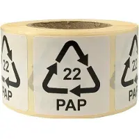 Transpak Etiketten f.Italien Masse 35x35mm Haftfolie weiss selbstklebend Aufdruck 22 PAP (Papier)