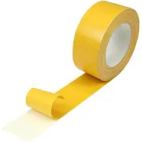 Transpak Messeklebeband doppelseitig Breite 50mm Länge 25m Stärke 250µ gelb Baumwollzellgewebe