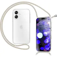 Nalia Cover "Hangit" - Klare Hülle mit Band zum Umhängen, 160cm Handy Kette - Wearable Phone Case