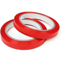 Transpak Klebeband f.Beutelschliesser Breite 12mm Länge 66m Stärke 77µ rot