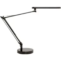 Unilux Mambo, Schwarz, Acrylnitril-Butadien-Styrol (ABS), Aluminium, Homeoffice, Büro, 1 Glühbirne(n), 6,5 W, LED